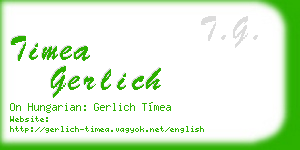 timea gerlich business card